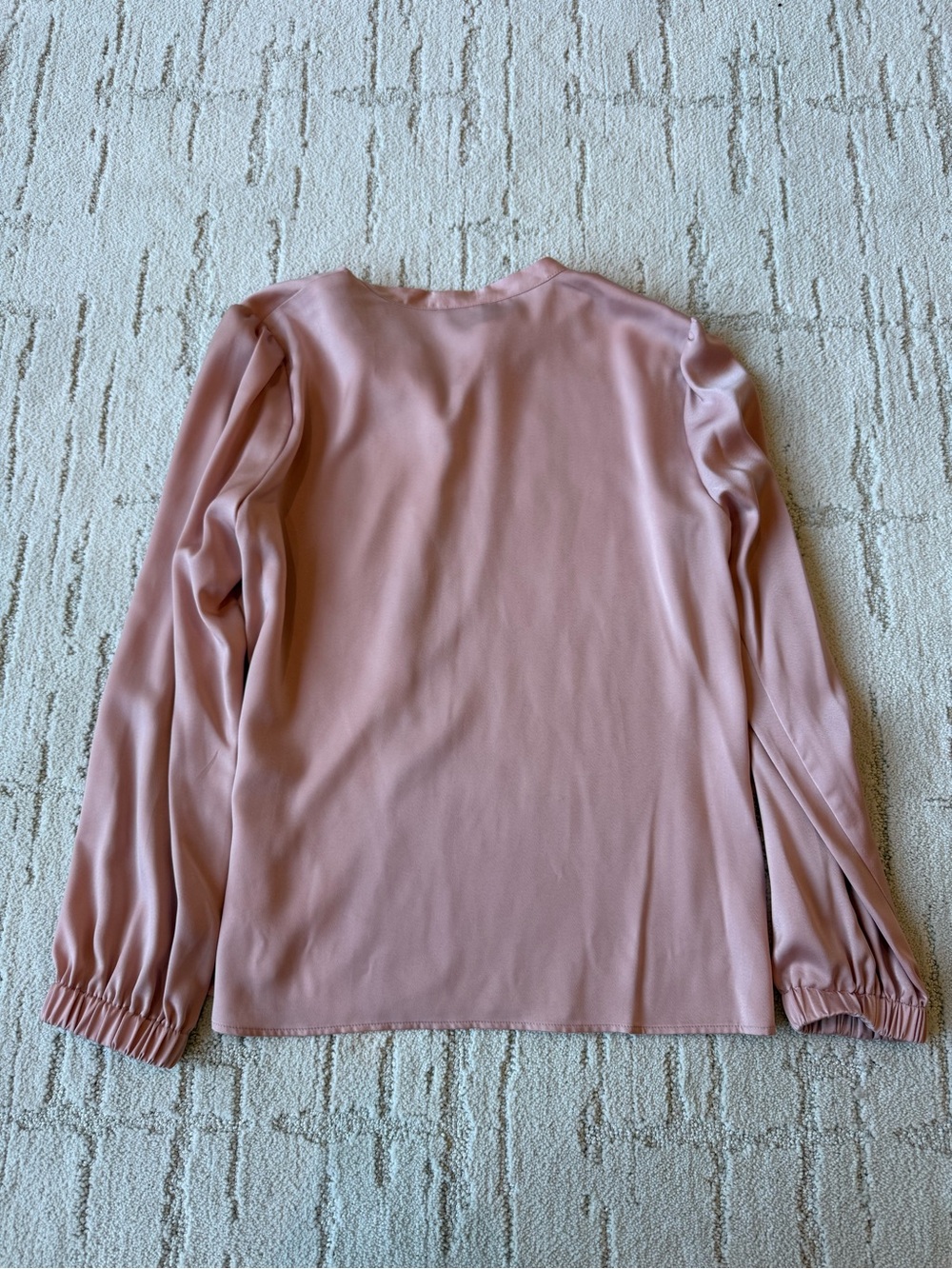 CeCe Blush Pink Long-Sleeve Blouse Medium - Picture 3 of 3
